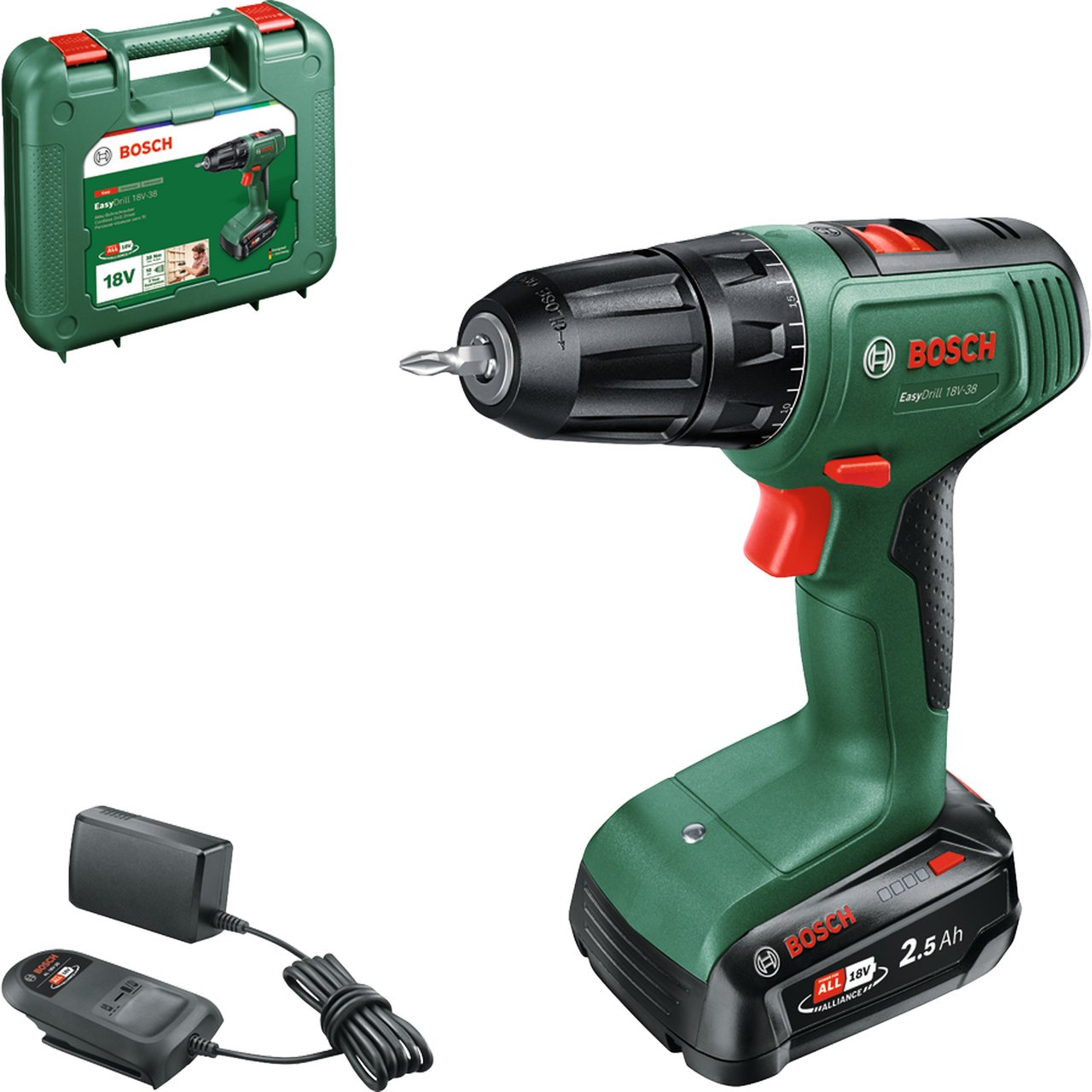 BOSCH BORSKRUTREKKER EASY DRILL 18V-38 1X2,5AH