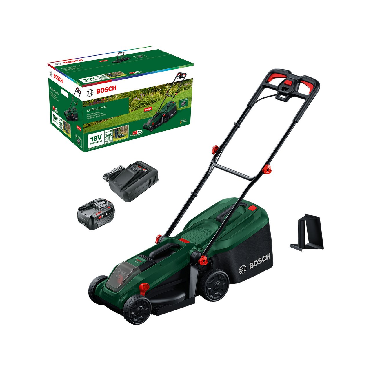 BOSCH GRESSKLIPPER ROTAK 18V-32 4,0AH BOSCH GRESSKLIPPER ROTAK 18V-32 4,0AH