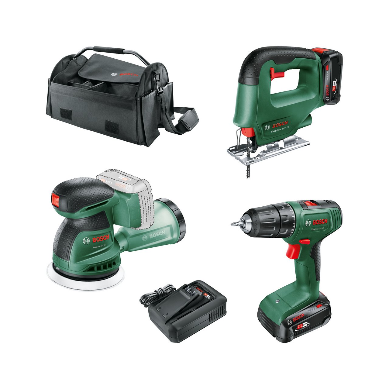 BOSCH VERKTØYSETT 18V EASY A3 2X2,5AH AL BOSCH VERKTØYSETT 18V EASY A3 2X2,5AH AL