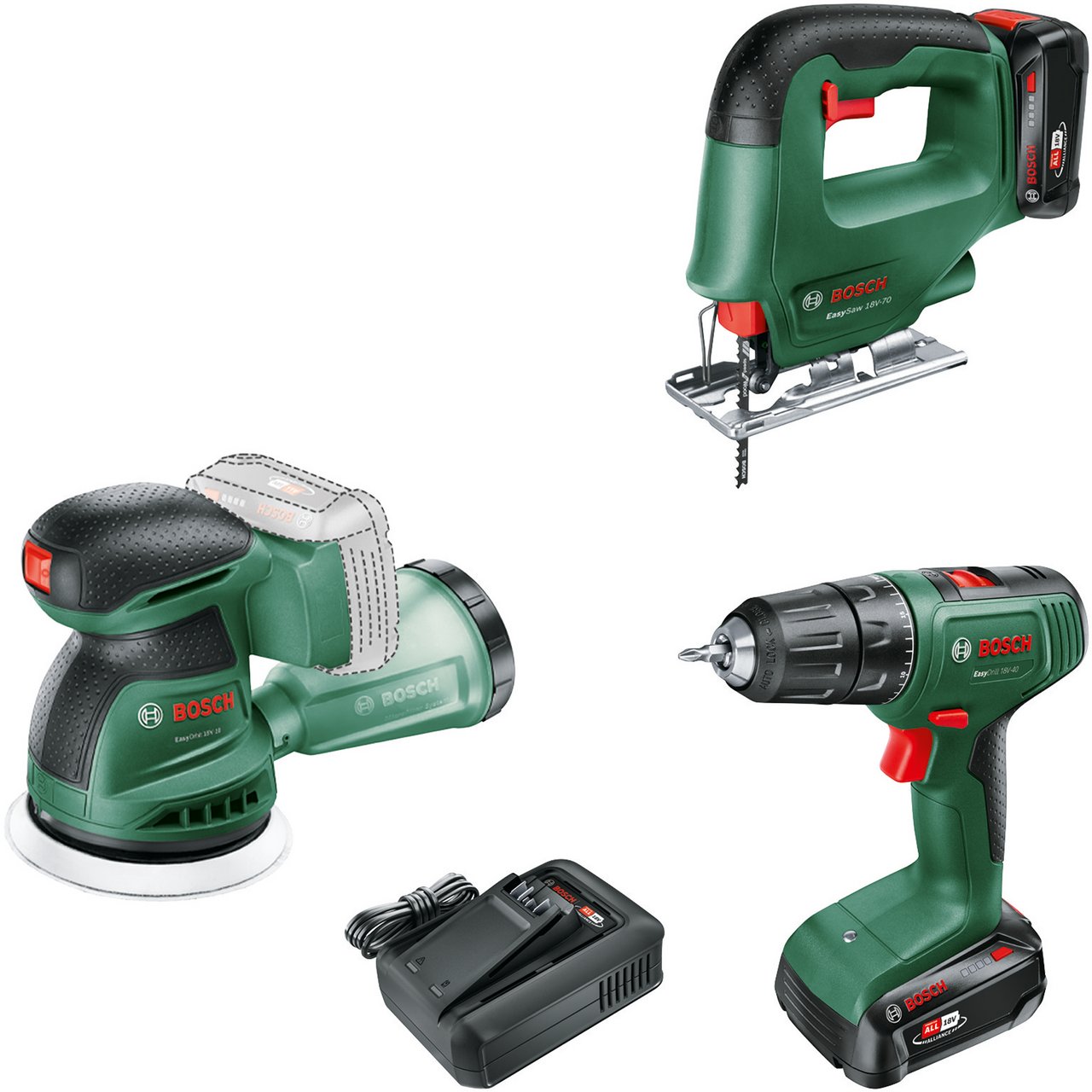 BOSCH VERKTØYSETT 18V EASY A3 2X2,5AH AL BOSCH VERKTØYSETT 18V EASY A3 2X2,5AH AL