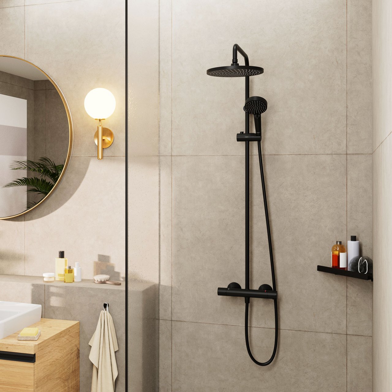 HANSGROHE VERNIS BLEND 240 DUSJSETT MATT SORT HANSGROHE VERNIS BLEND 240 DUSJSETT MATT SORT
