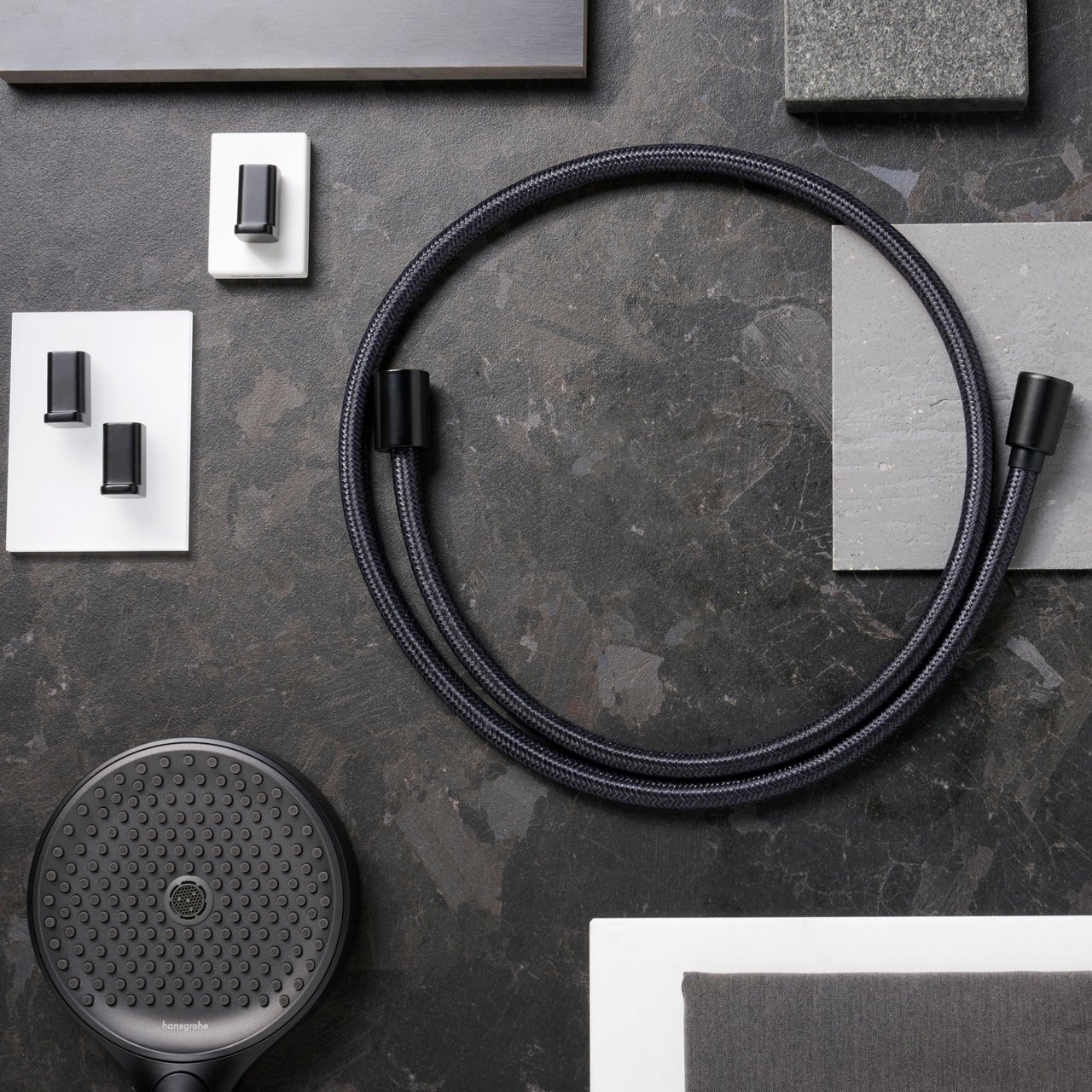 HANSGROHE DESIGNFLEX TEKSTIL DUSJSLANGE 200 CM MATT SORT HANSGROHE DESIGNFLEX TEKSTIL DUSJSLANGE 200 CM MATT SORT