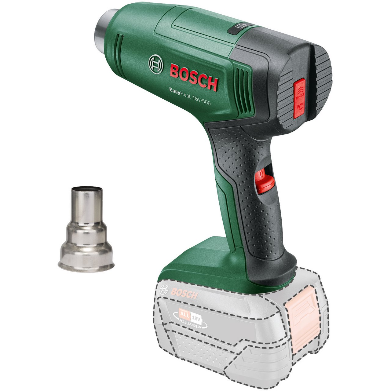 BOSCH VARMLUFTPISTOL EASYHEAT 18V-500 SOLO BOSCH VARMLUFTPISTOL EASYHEAT 18V-500 SOLO