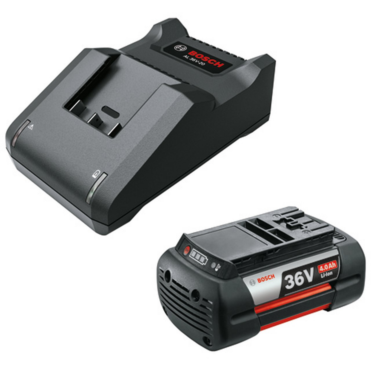 BOSCH BATTERISETT 36V 1X4,0AH M/LADER AL3620 BOSCH BATTERISETT 36V 1X4,0AH M/LADER AL3620