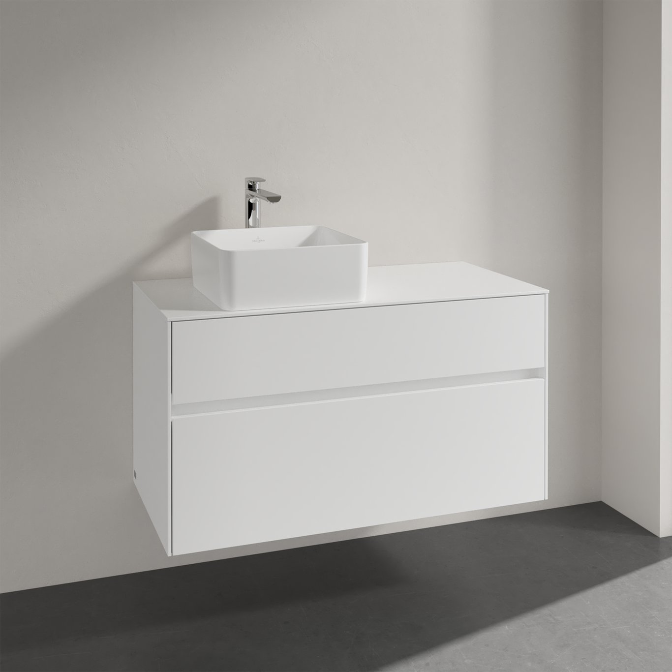 V&B COLLARO SERVANTSKAP 100 FOR SERVANT VENSTRE M/2 SKUFFER HVIT MATT V&B COLLARO SERVANTSKAP 100 FOR SERVANT VENSTRE M/2 SKUFFER HVIT MATT