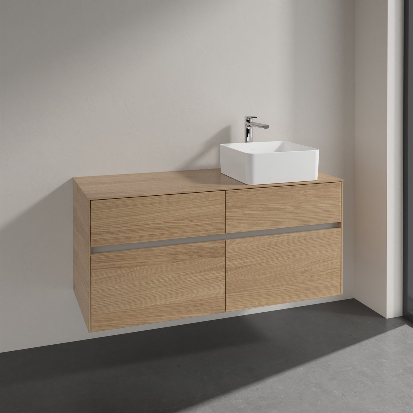 V&B COLLARO SERVANTSKAP 120 FOR SERVANT HØYRE M/4 SKUFFER NORDISK EIK