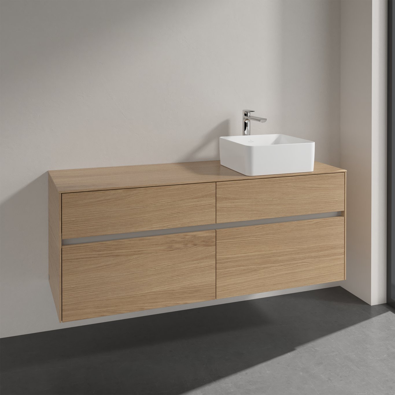 V&B COLLARO SERVANTSKAP 140 FOR SERVANT HØYRE M/4 SKUFFER NORDISK EIK V&B COLLARO SERVANTSKAP 140 FOR SERVANT HØYRE M/4 SKUFFER NORDISK EIK