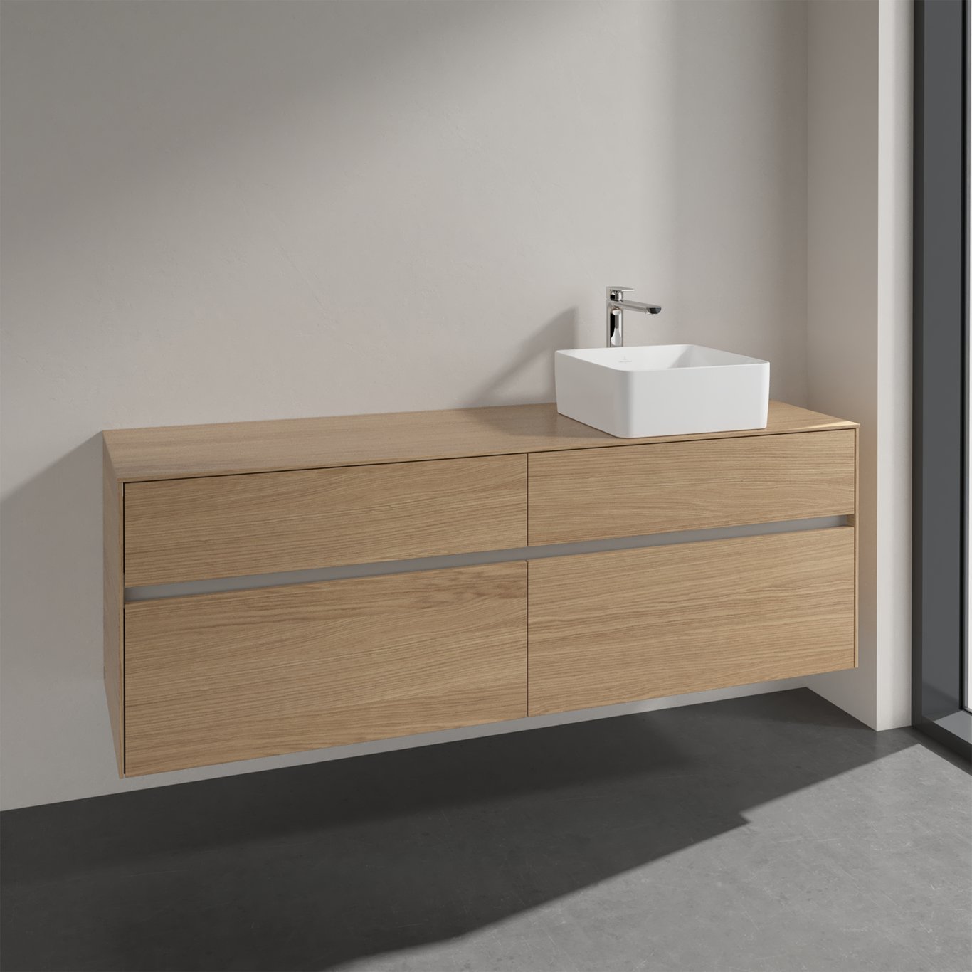 V&B COLLARO SERVANTSKAP 160 FOR SERVANT HØYRE M/4 SKUFFER NORDISK EIK