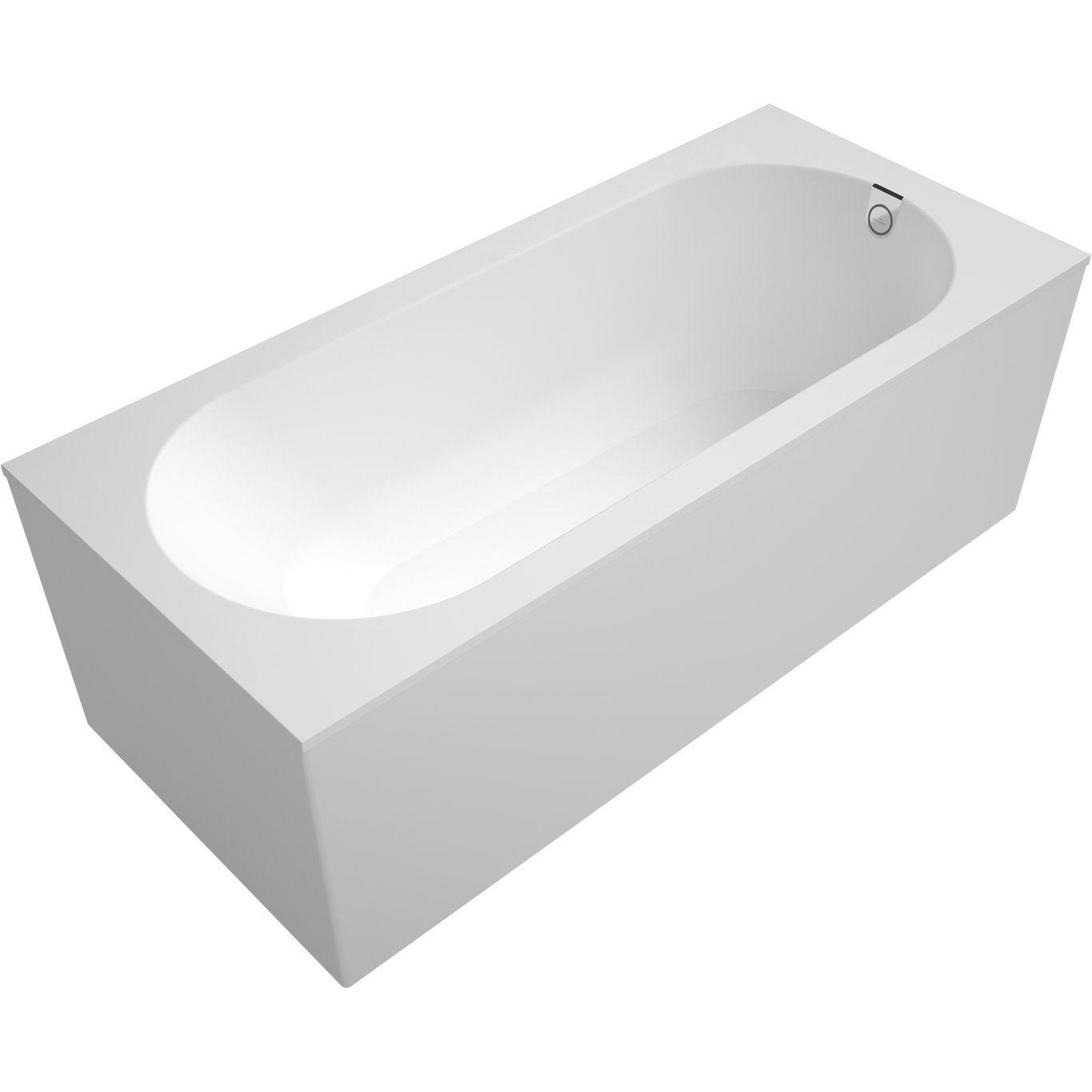 V&B OBERON BADEKAR 180X80 FOR INNBYGGING STONE WHITE V&B OBERON BADEKAR 180X80 FOR INNBYGGING STONE WHITE