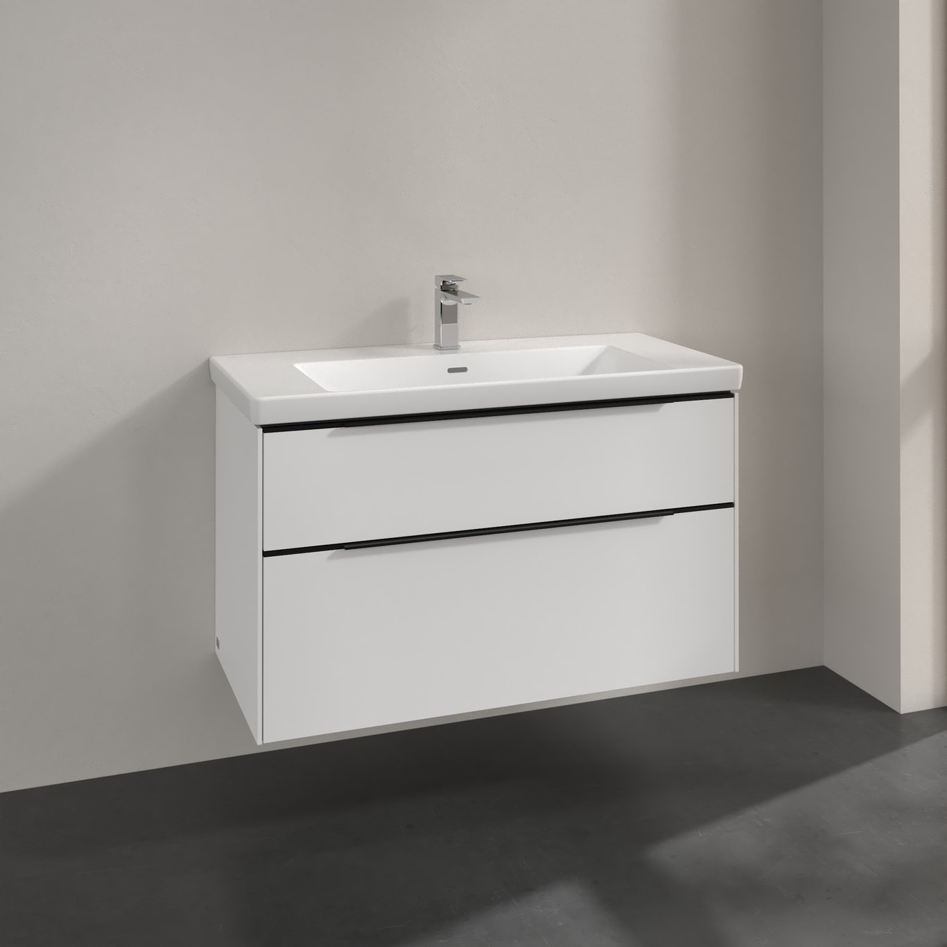 V&B SUBWAY 3.0 SERVANTSKAP 97X57 PURE WHITE HÅNDTAK I VOLCANO BLACK V&B SUBWAY 3.0 SERVANTSKAP 97X57 PURE WHITE HÅNDTAK I VOLCANO BLACK