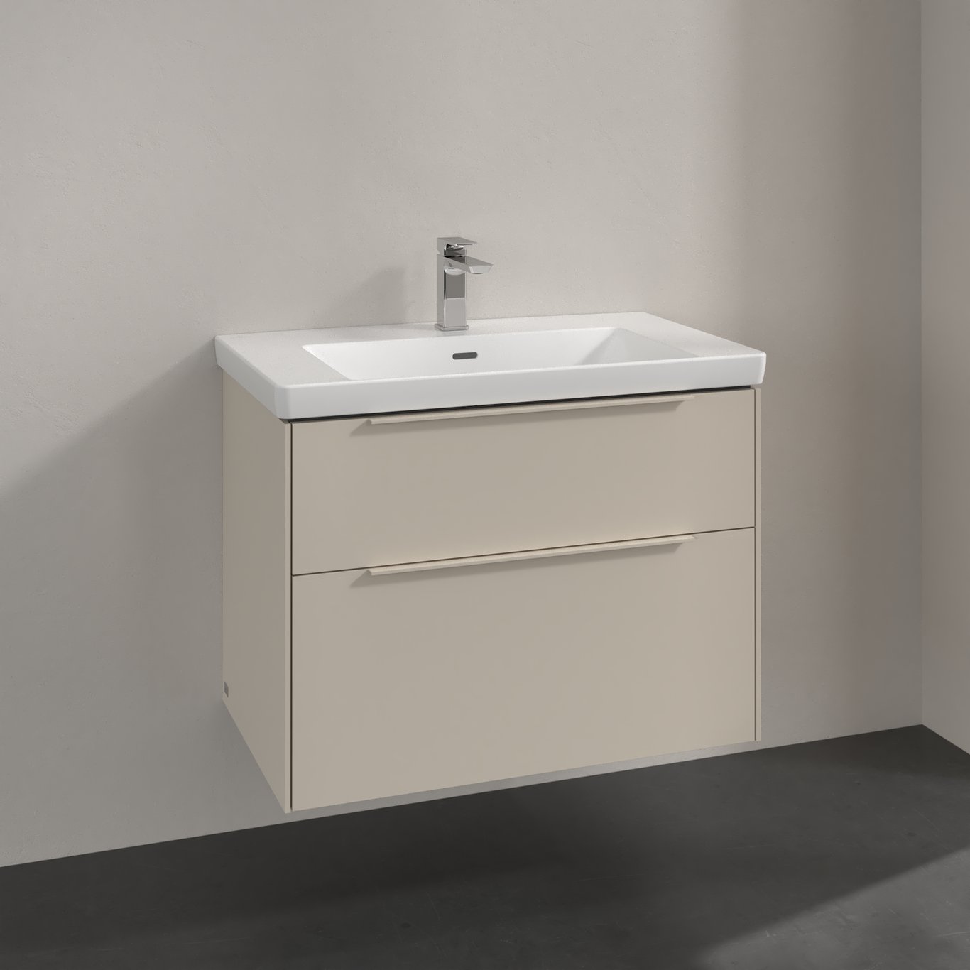 V&B SUBWAY 3.0 SERVANTSKAP 77X57 CASHMERE GREY HÅNDTAK I MØBELETS FARGE