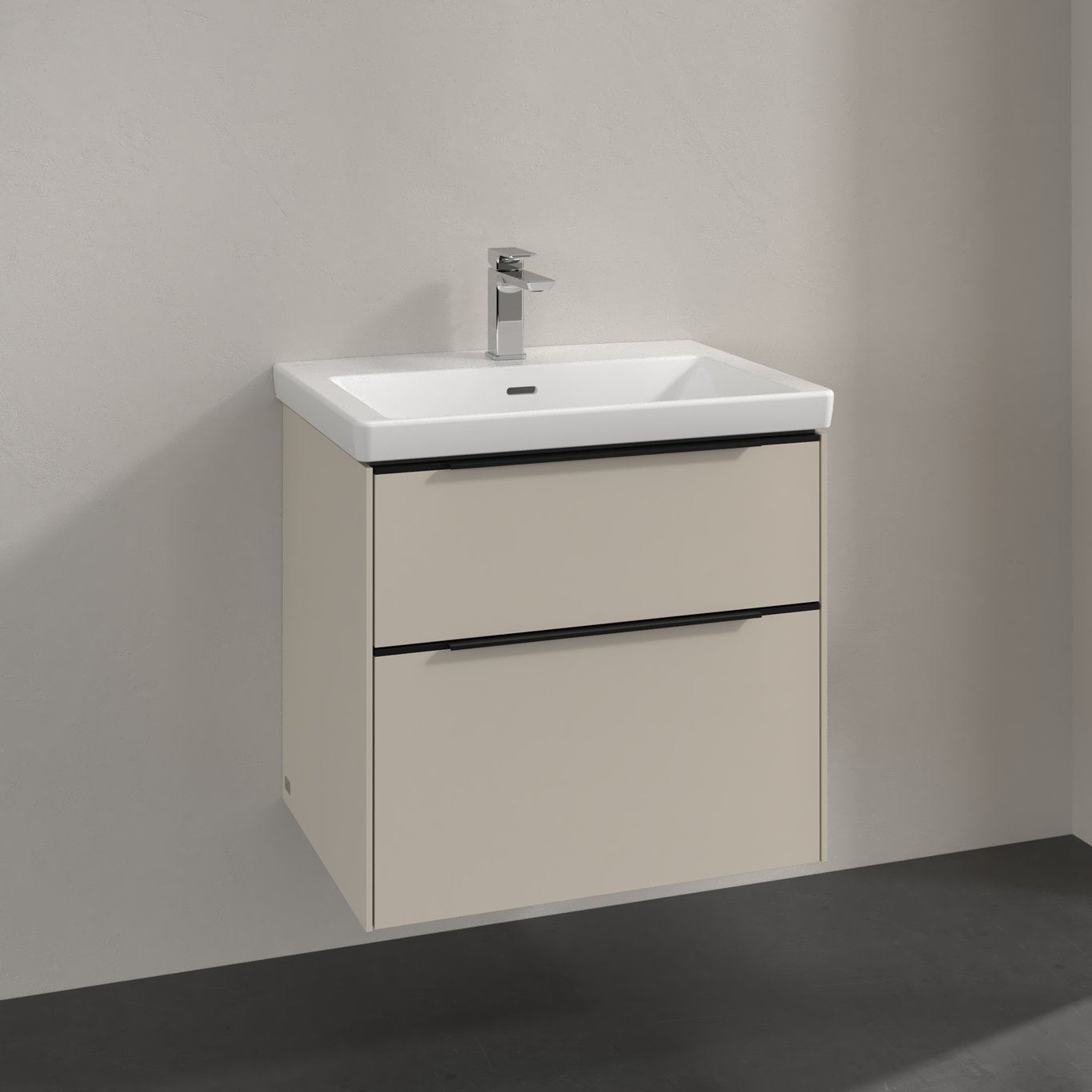 V&B SUBWAY 3.0 SERVANTSKAP 62X57 CASHMERE GREY HÅNDTAK I VOLCANO BLACK V&B SUBWAY 3.0 SERVANTSKAP 62X57 CASHMERE GREY HÅNDTAK I VOLCANO BLACK