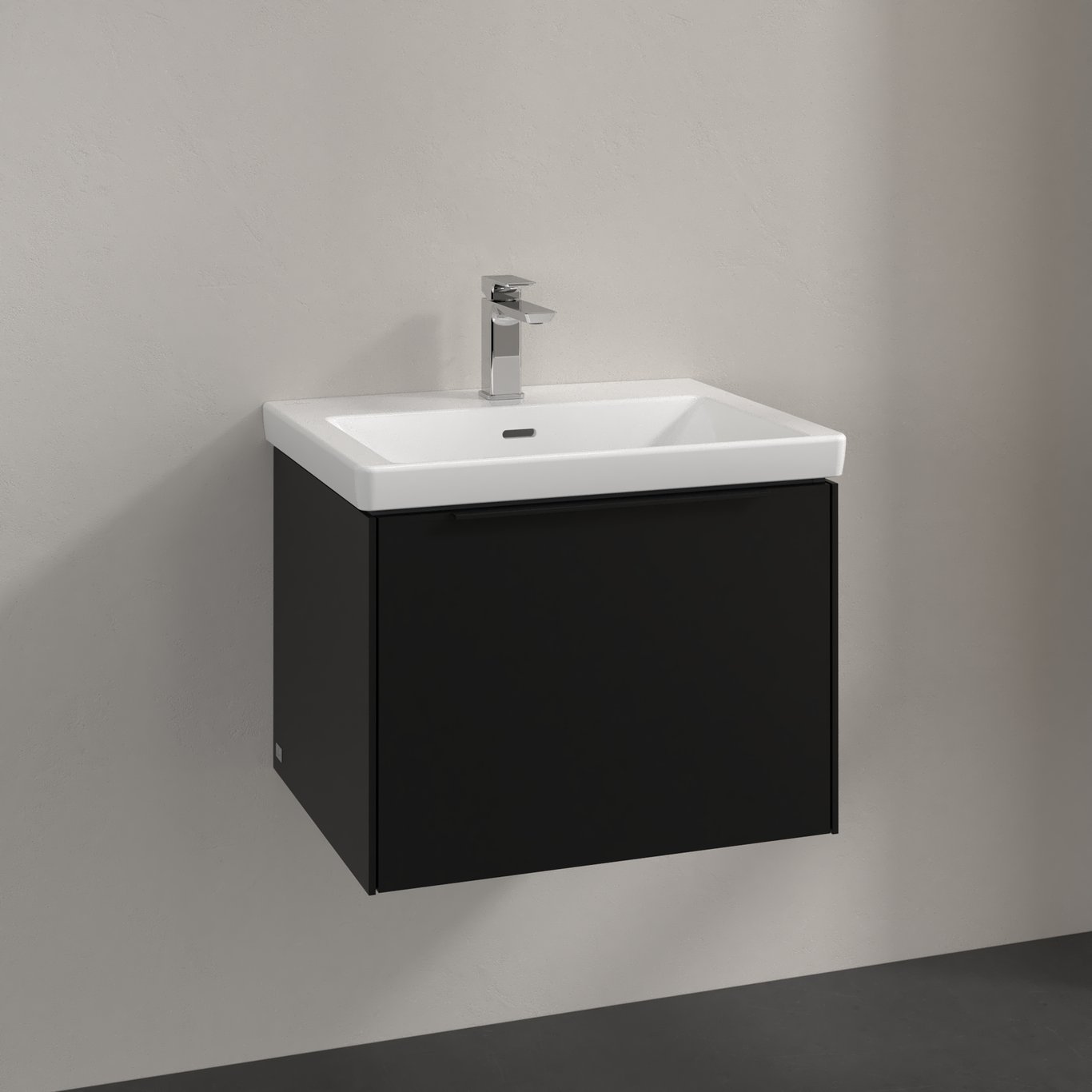 V&B SUBWAY 3.0 SERVANTSKAP 57X42 VOLCANO BLACK HÅNDTAK I MØBELETS FARGE