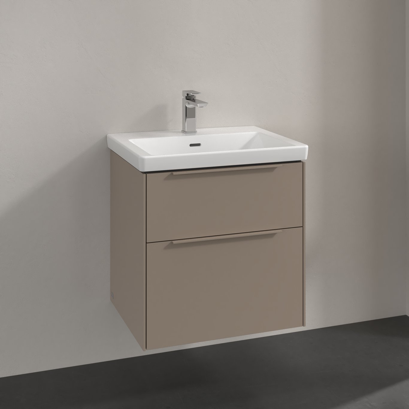 V&B SUBWAY 3.0 SERVANTSKAP 57X47 TAUPE HÅNDTAK I MØBELETS FARGE