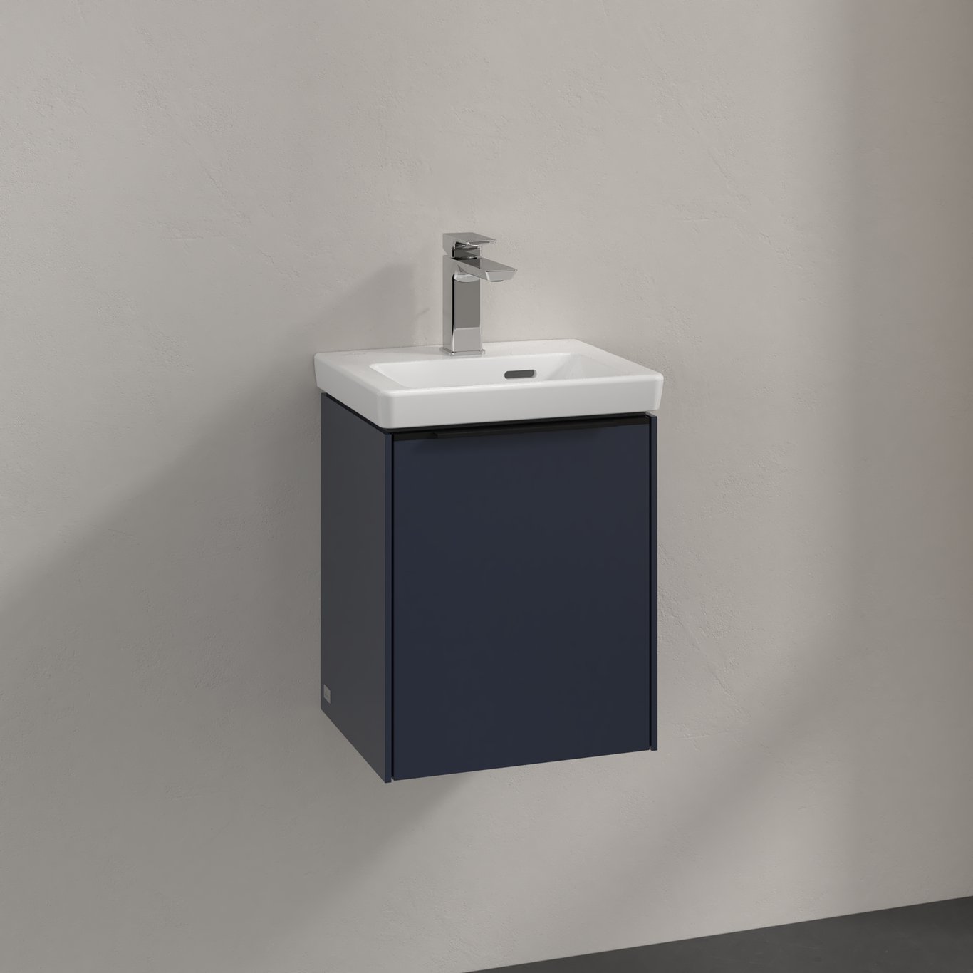 V&B SUBWAY 3.0 SERVANTSKAP 35X42 HØYRE MARINE BLUE HÅNDTAK I VOLCANO BLACK