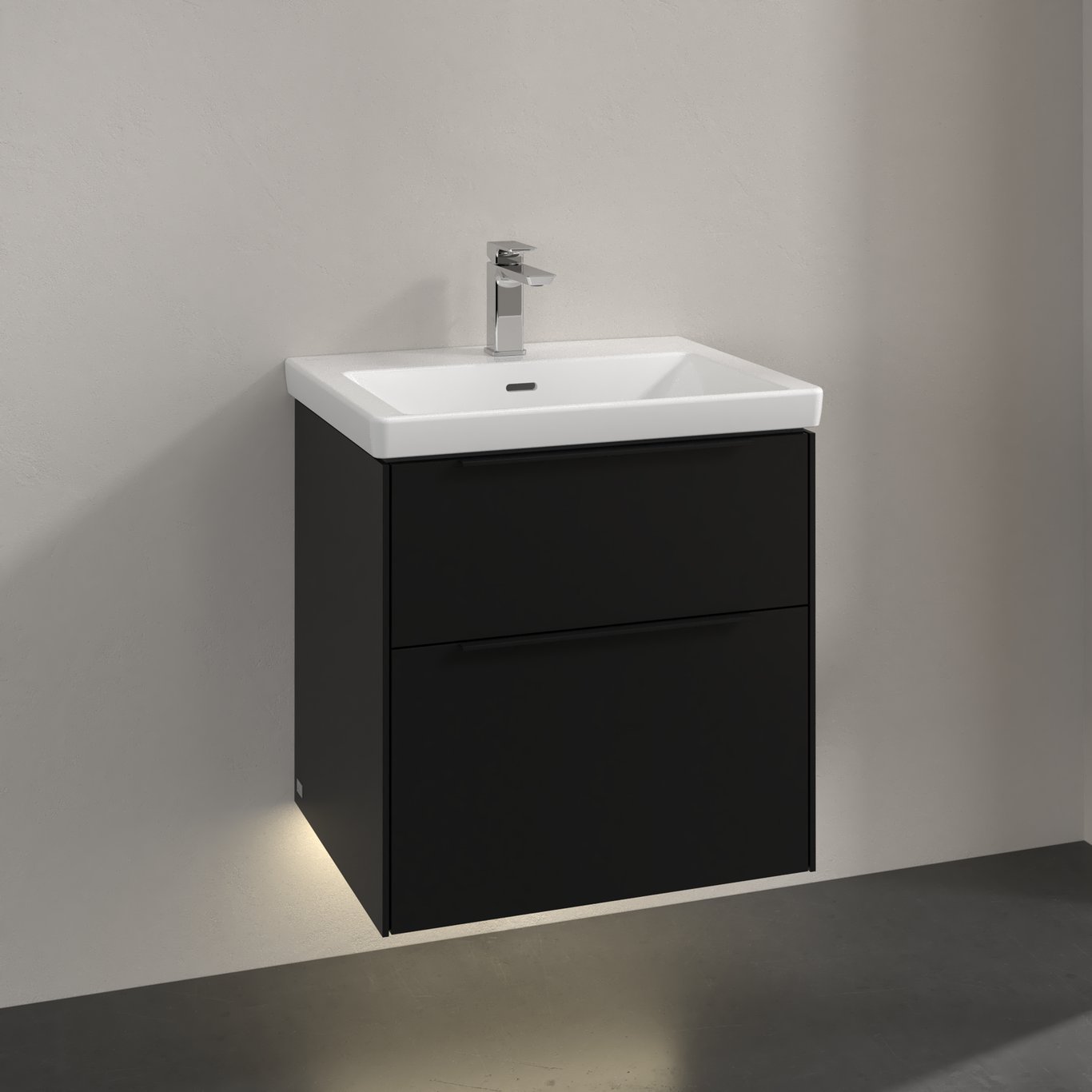 V&B SUBWAY 3.0 SERVANTSKAP 57X47 VOLCANO BLACK M/LYS HÅNDTAK I MØBELETS FARGE V&B SUBWAY 3.0 SERVANTSKAP 57X47 VOLCANO BLACK M/LYS HÅNDTAK I MØBELETS FARGE