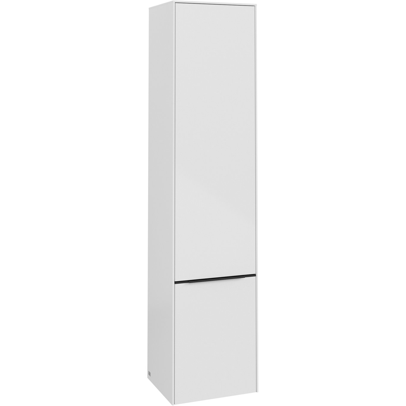 V&B SUBWAY 3.0 HØYSKAP 40X171 HØYRE 2 DØRER BRILLIANT WHITE HÅNDTAK I VOLCANO BLACK