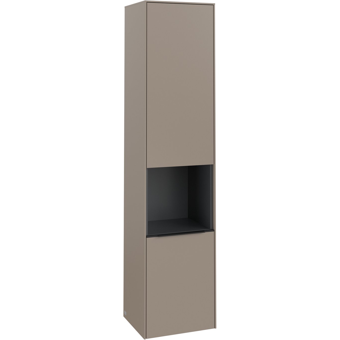 V&B SUBWAY 3.0 HØYSKAP 40X171 VENSTRE 2 DØRER & HYLLE TAUPE HÅNDTAK I VOLCANO BLACK V&B SUBWAY 3.0 HØYSKAP 40X171 VENSTRE 2 DØRER & HYLLE TAUPE HÅNDTAK I VOLCANO BLACK
