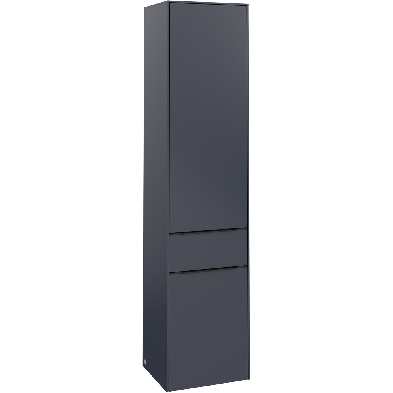 V&B SUBWAY 3.0 HØYSKAP 40X171 VENSTRE 2 DØRER & SKUFF MARINE BLUE HÅNDTAK I VOLCANO BLACK V&B SUBWAY 3.0 HØYSKAP 40X171 VENSTRE 2 DØRER & SKUFF MARINE BLUE HÅNDTAK I VOLCANO BLACK