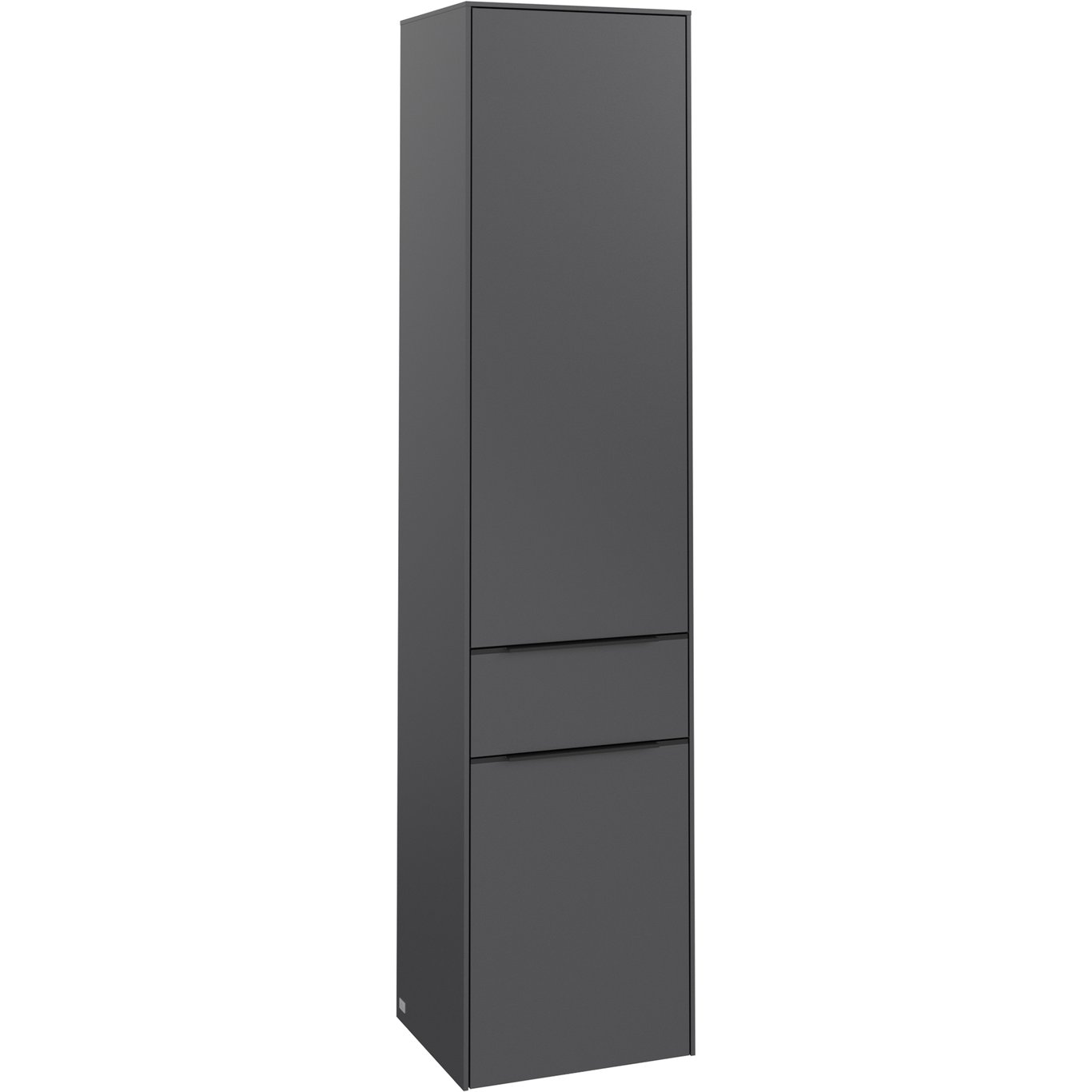 V&B SUBWAY 3.0 HØYSKAP 40X171 VENSTRE 2 DØRER & SKUFF BLACK GRAPHITE HÅNDTAK I VOLCANO