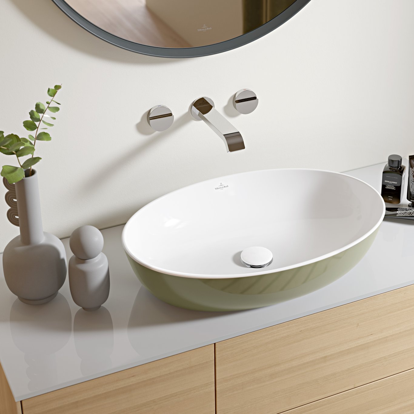 V&B ARTIS SERVANT OVAL 61X41 SAGE GREEN V&B ARTIS SERVANT OVAL 61X41 SAGE GREEN