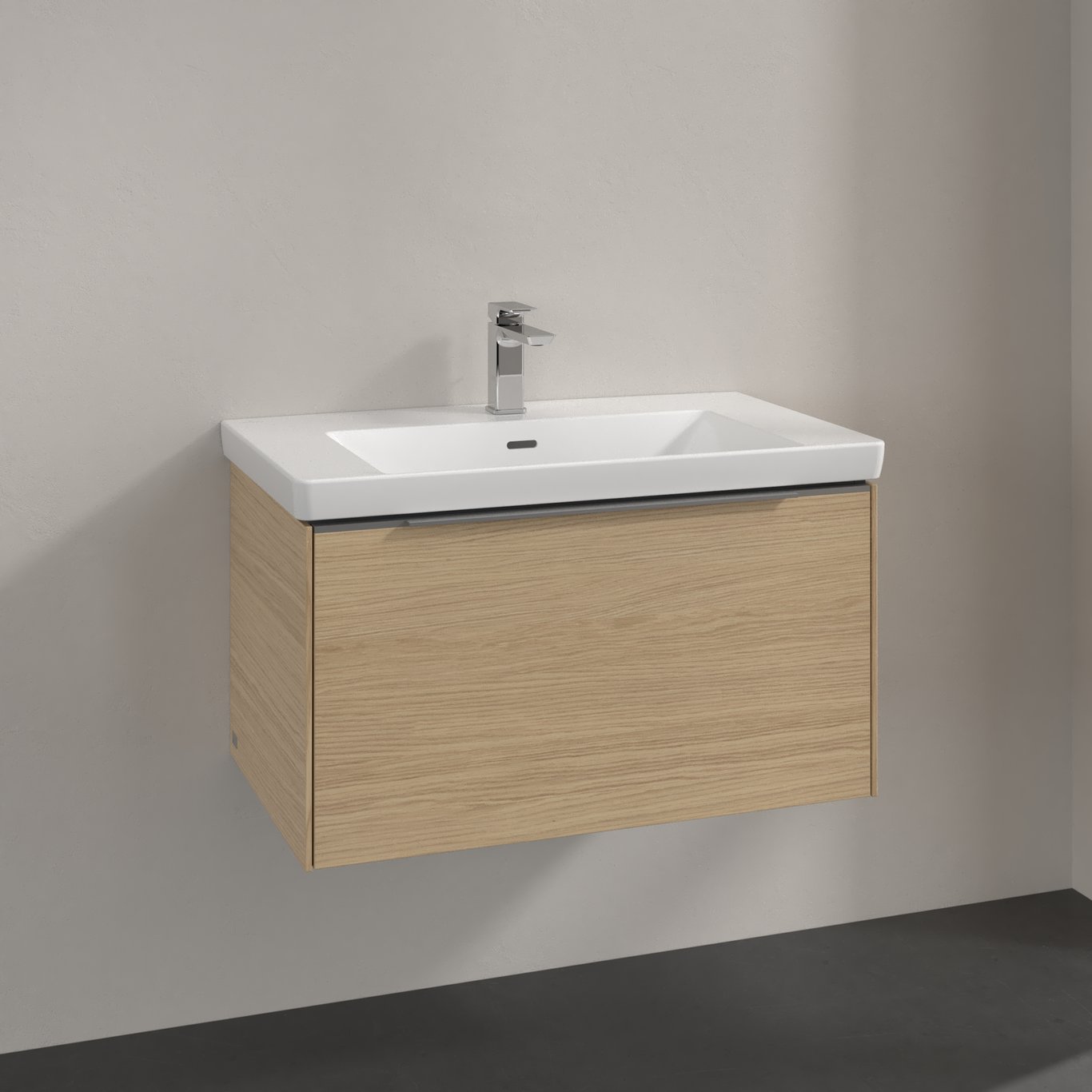 V&B SUBWAY 3.0 SERVANTSKAP 77X42 NORDIC OAK HÅNDTAK I KROM