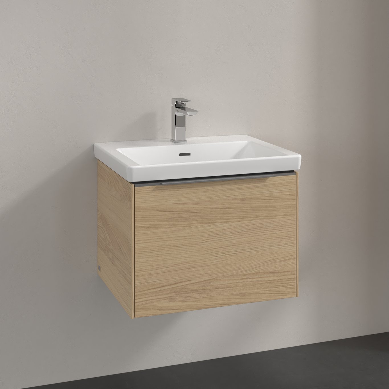 V&B SUBWAY 3.0 SERVANTSKAP 57X42 NORDIC OAK HÅNDTAK I KROM
