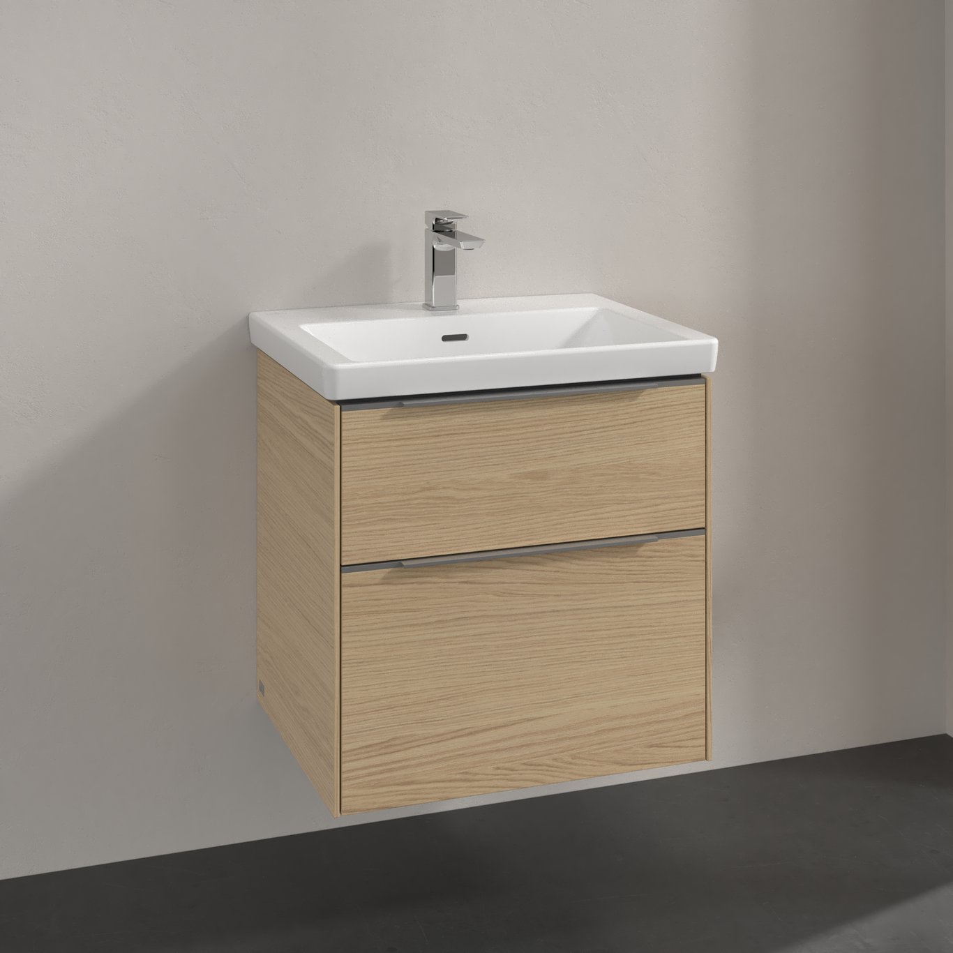 V&B SUBWAY 3.0 SERVANTSKAP 57X47 NORDIC OAK HÅNDTAK I KROM