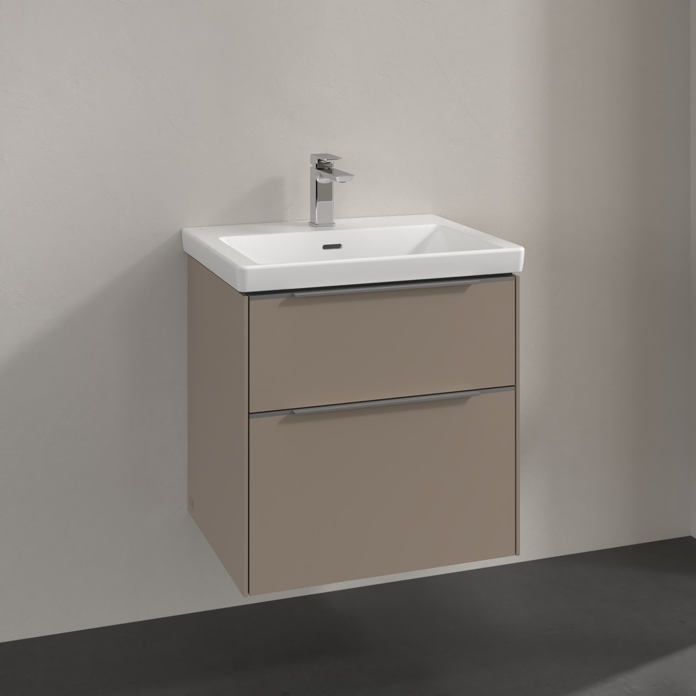 V&B SUBWAY 3.0 SERVANTSKAP 57X47 TAUPE HÅNDTAK I KROM