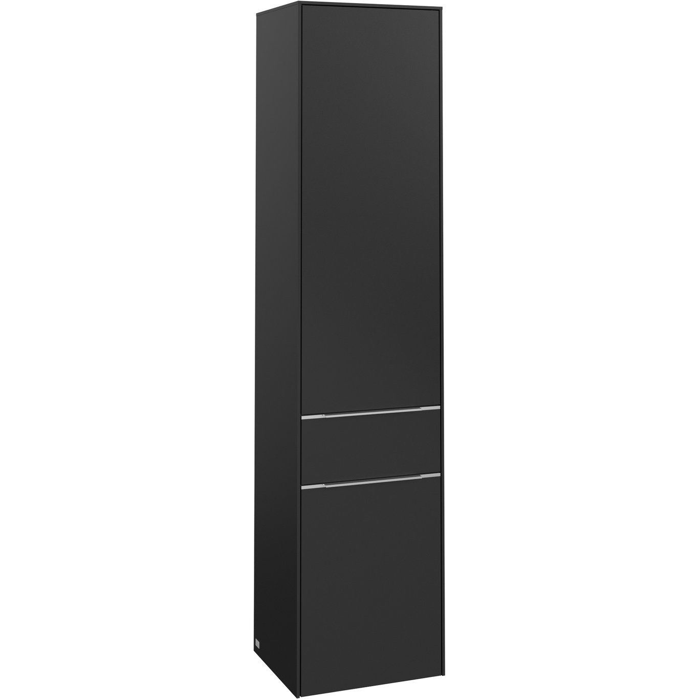 V&B SUBWAY 3.0 HØYSKAP 40X171 VENSTRE 2 DØRER & SKUFF VOLCANO BLACK HÅNDTAK I KROM V&B SUBWAY 3.0 HØYSKAP 40X171 VENSTRE 2 DØRER & SKUFF VOLCANO BLACK HÅNDTAK I KROM