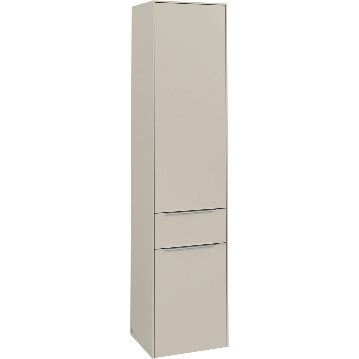 V&B SUBWAY 3.0 HØYSKAP 40X171 VENSTRE 2 DØRER & SKUFF CASHMERE GREY HÅNDTAK I KROM