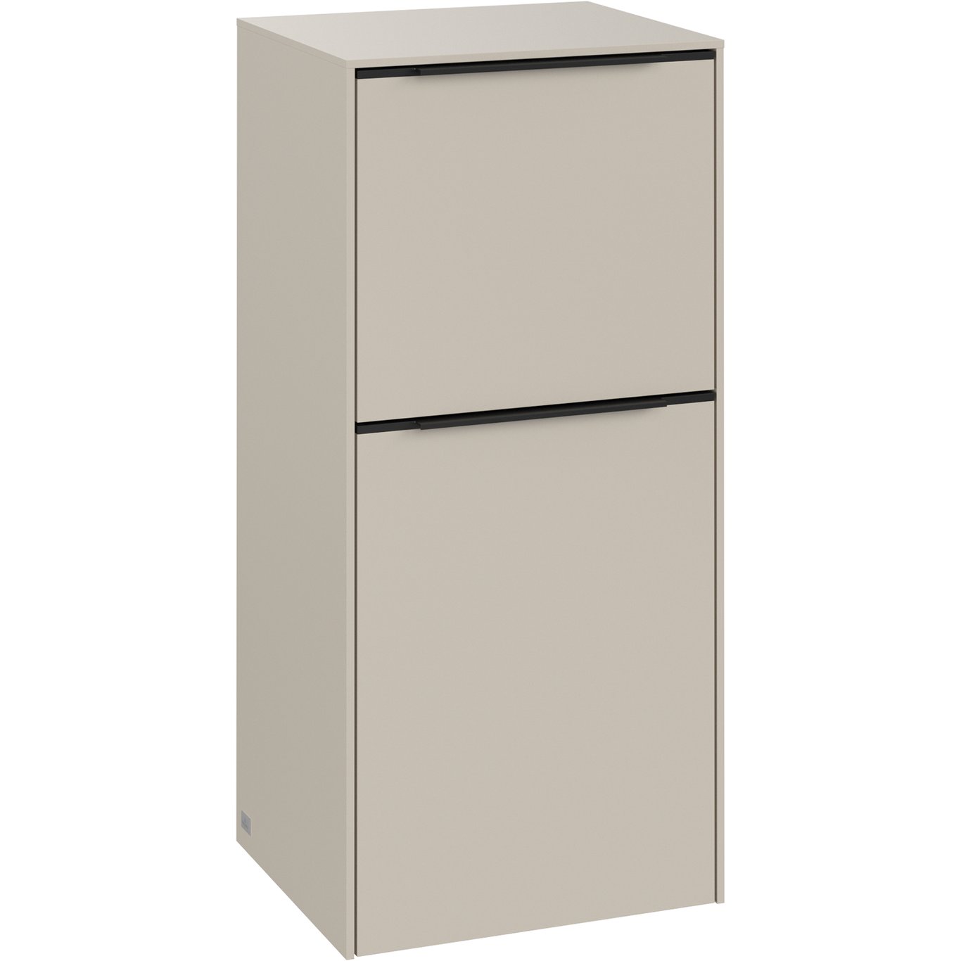V&B SUBWAY 3.0 SIDESKAP 40X86 HØYRE CASHMERE GREY HÅNDTAK I VOLCANO BLACK