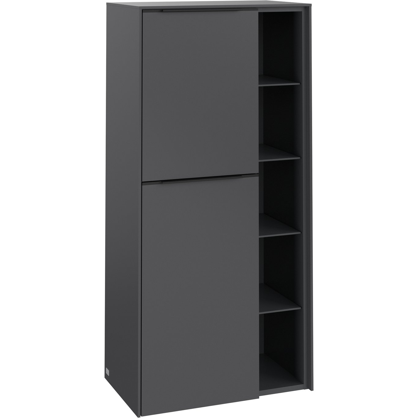 V&B SUBWAY 3.0 SIDESKAP 57X120 VENSTRE BLACK GRAPHITE HÅNDTAK I VOLCANO
