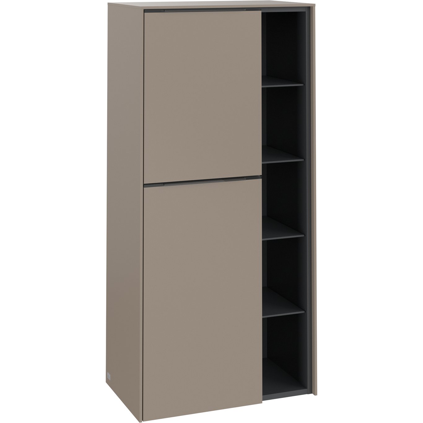 V&B SUBWAY 3.0 SIDESKAP 57X120 VENSTRE TAUPE HÅNDTAK I MØBELETS FARGE