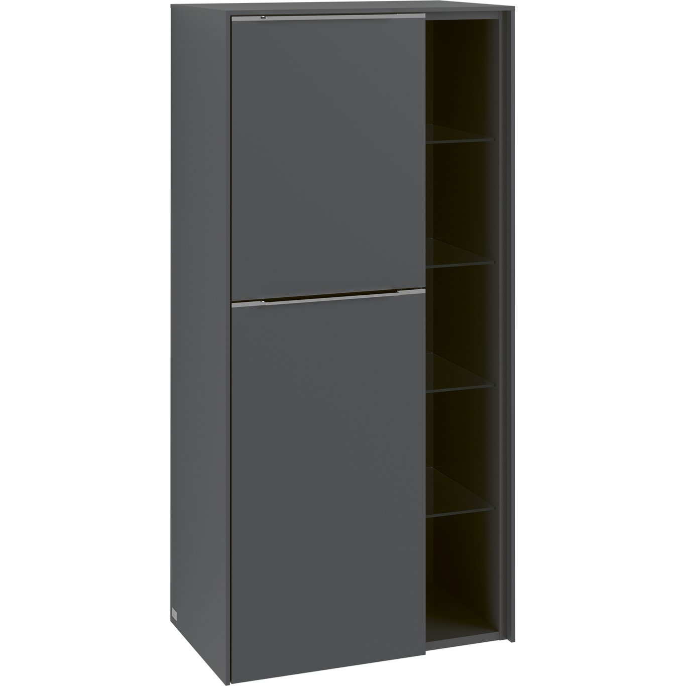 V&B SUBWAY 3.0 SIDESKAP 57X120 VENSTRE GRAPHITE HÅNDTAK I MØBELETS FARGE