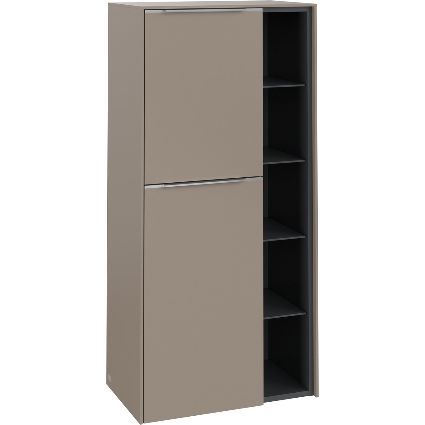 V&B SUBWAY 3.0 SIDESKAP 57X120 VENSTRE TAUPE HÅNDTAK I KROM