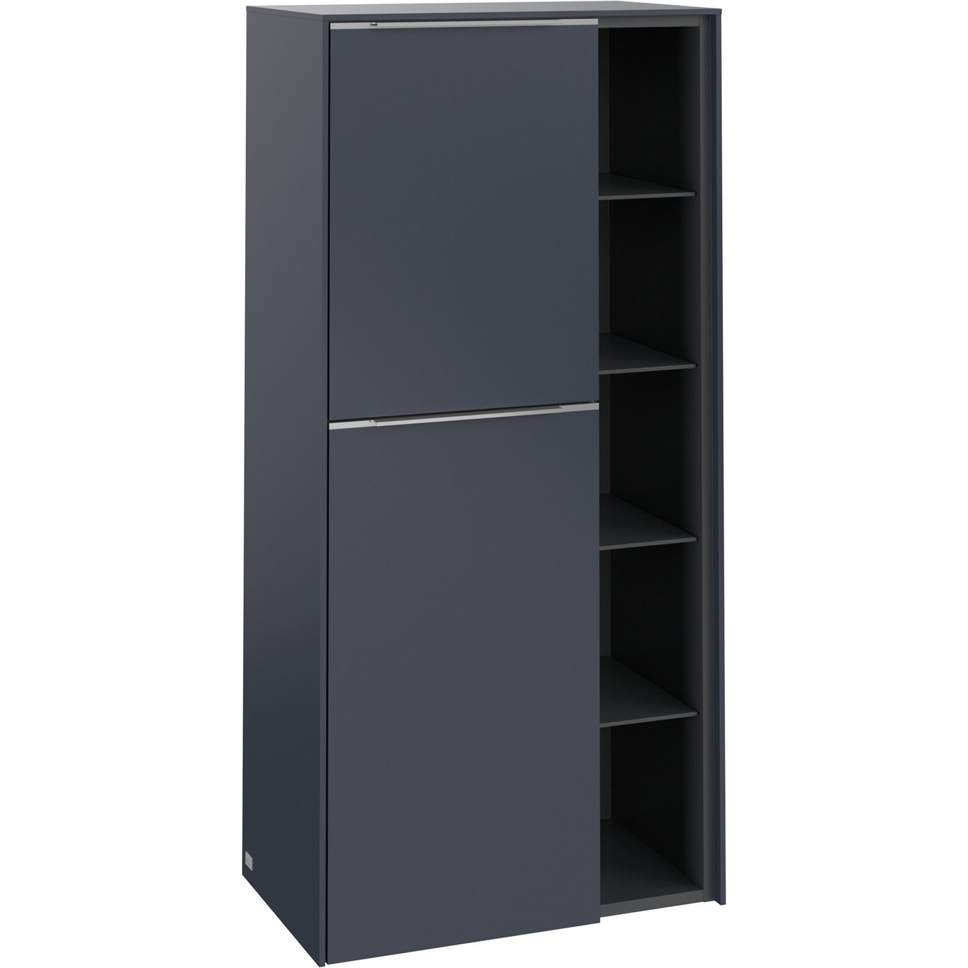 V&B SUBWAY 3.0 SIDESKAP 57X120 VENSTRE MARINE BLUE HÅNDTAK I KROM