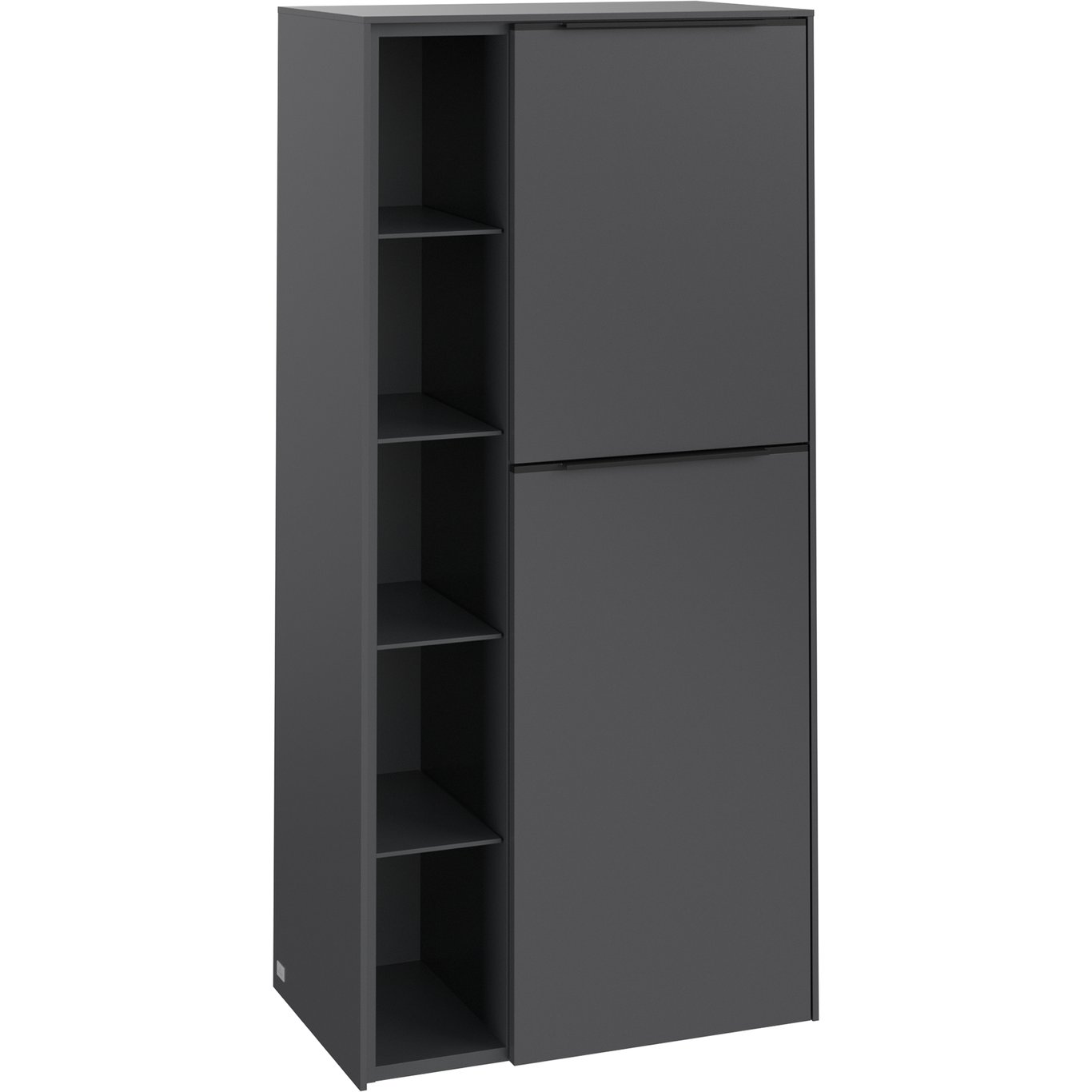 V&B SUBWAY 3.0 SIDESKAP 57X120 HØYRE BLACK GRAPHITE HÅNDTAK I VOLCANO