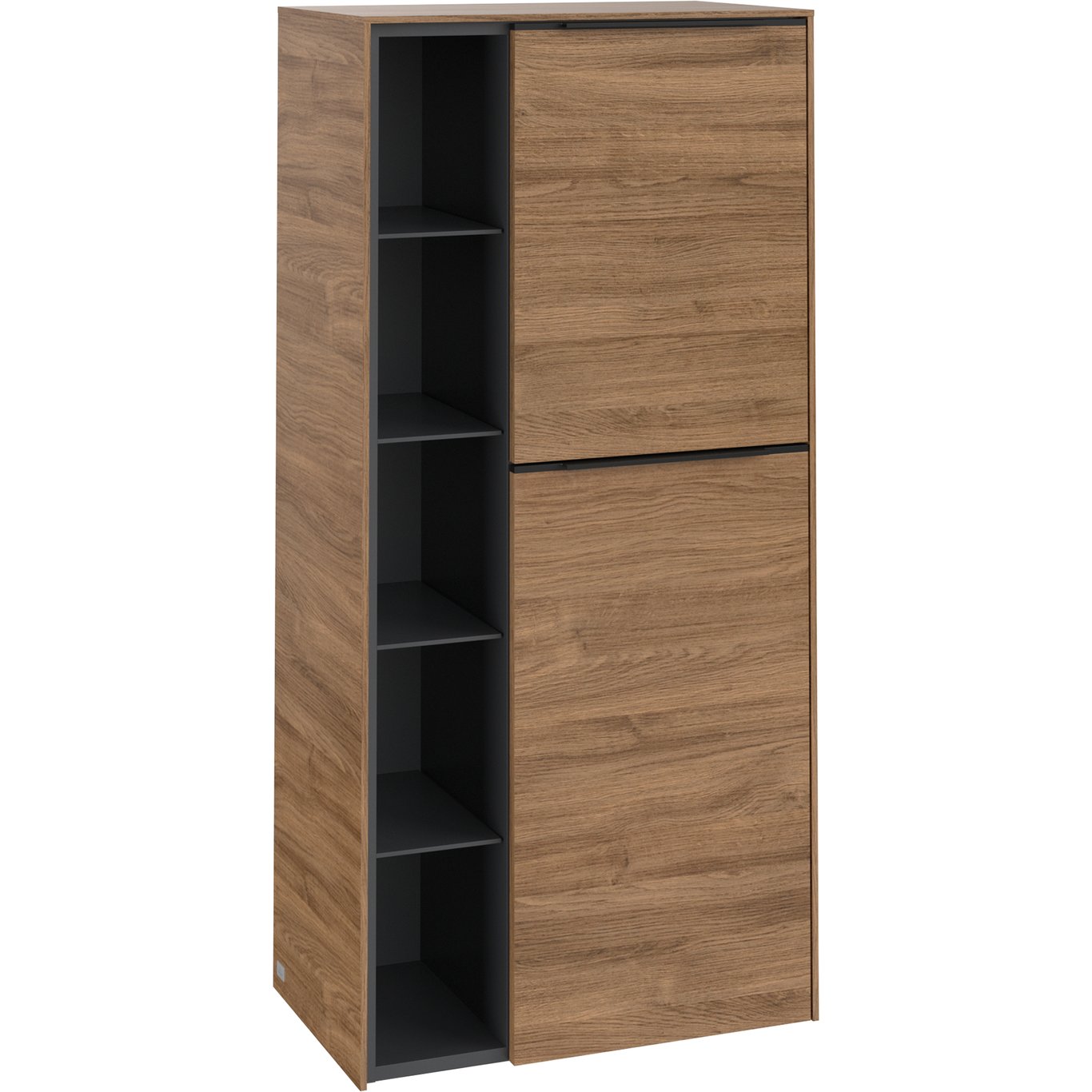 V&B SUBWAY 3.0 SIDESKAP 57X120 HØYRE KANSAS OAK HÅNDTAK I VOLCANO BLACK V&B SUBWAY 3.0 SIDESKAP 57X120 HØYRE KANSAS OAK HÅNDTAK I VOLCANO BLACK