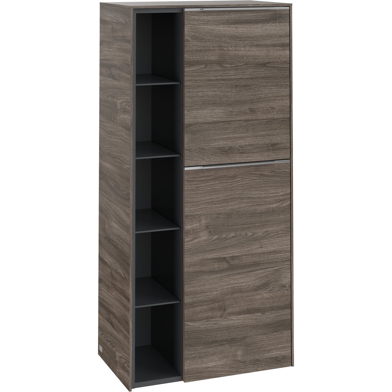 V&B SUBWAY 3.0 SIDESKAP 57X120 HØYRE STONE OAK HÅNDTAK I KROM