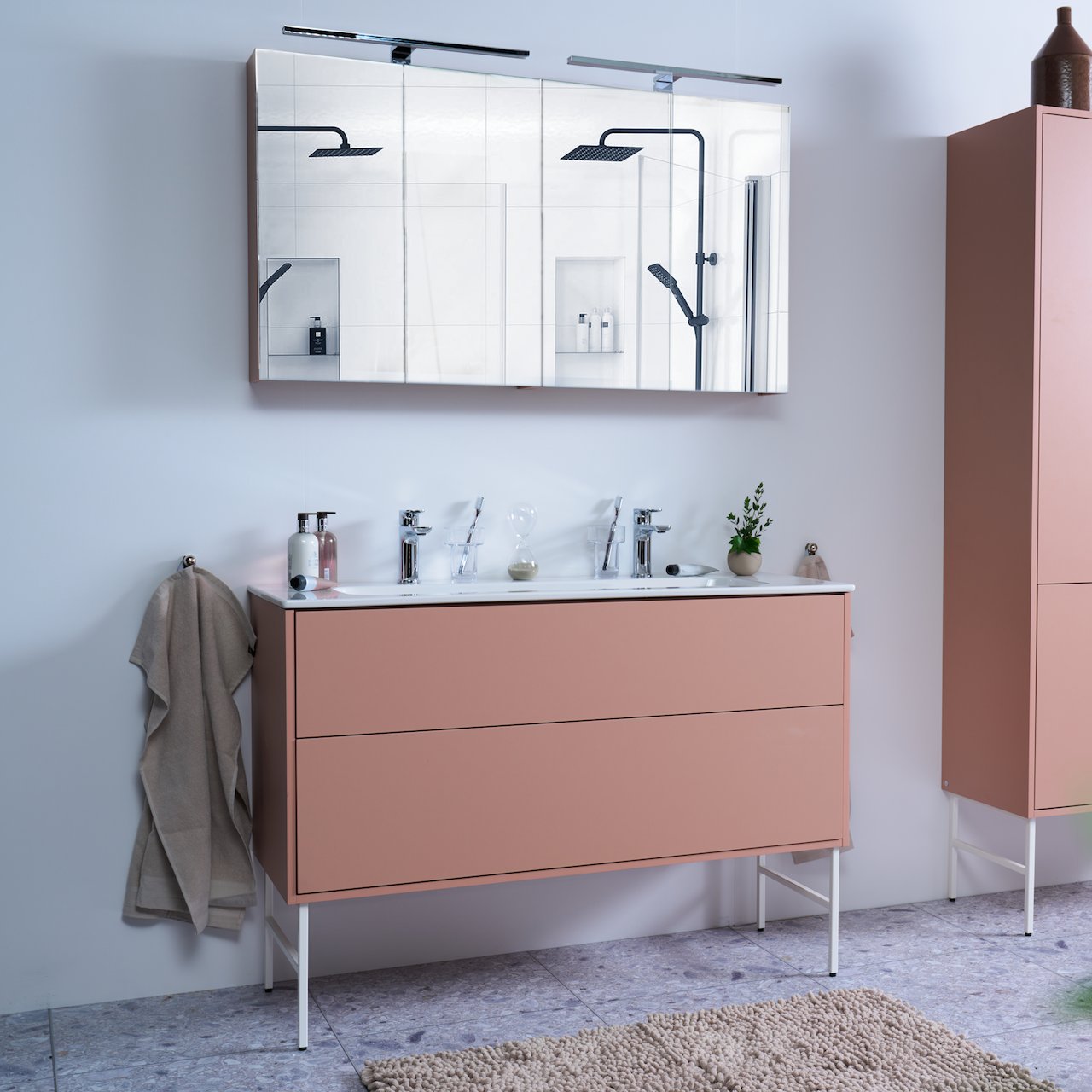 GUSTAVSBERG ARTIC SERVANTSKAP 120 PEACH