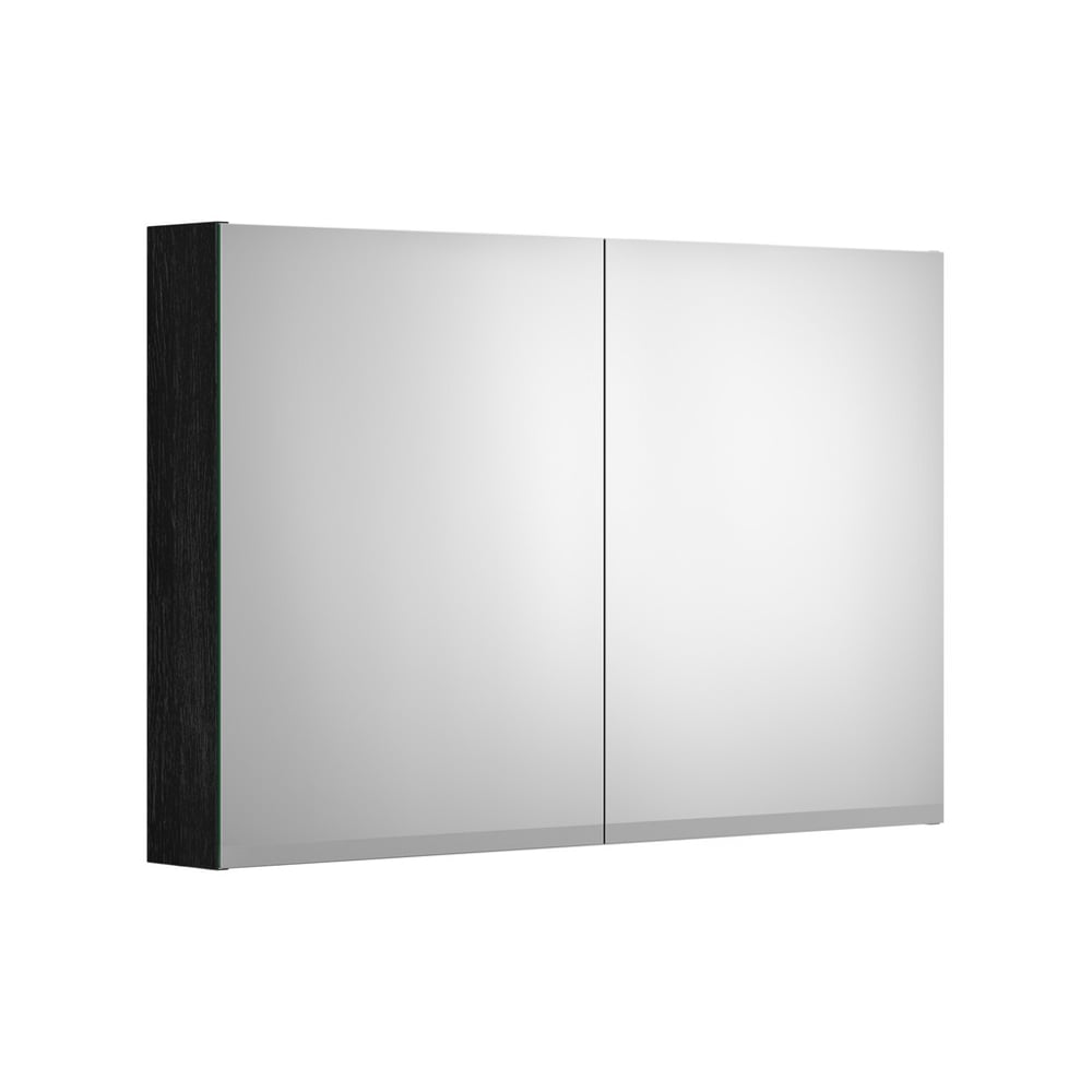 GUSTAVSBERG ARTIC SPEILSKAP 100 SORT ASK FINER M/UNDERBELYSNING & STIKK