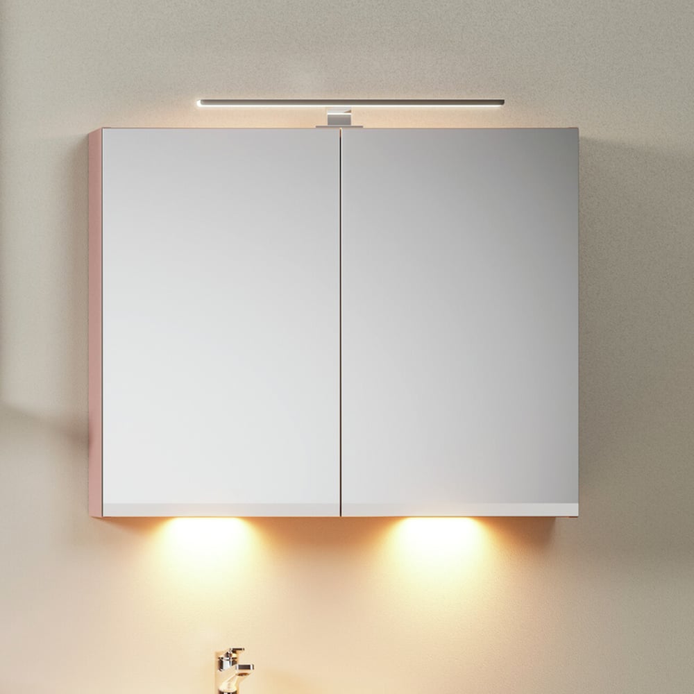 GUSTAVSBERG ARTIC SPEILSKAP 60 PEACH M/UNDERBELYSNING & STIKK