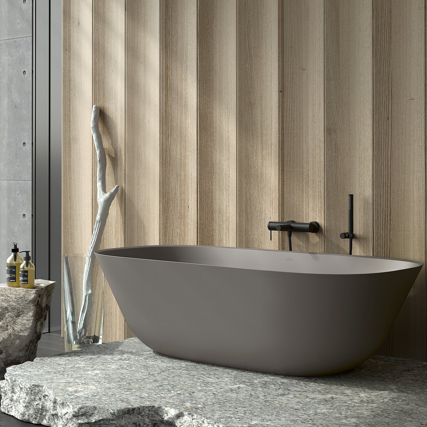 V&B THEANO FRITTSTÅENDE BADEKAR 170X75 GREY V&B THEANO FRITTSTÅENDE BADEKAR 170X75 GREY