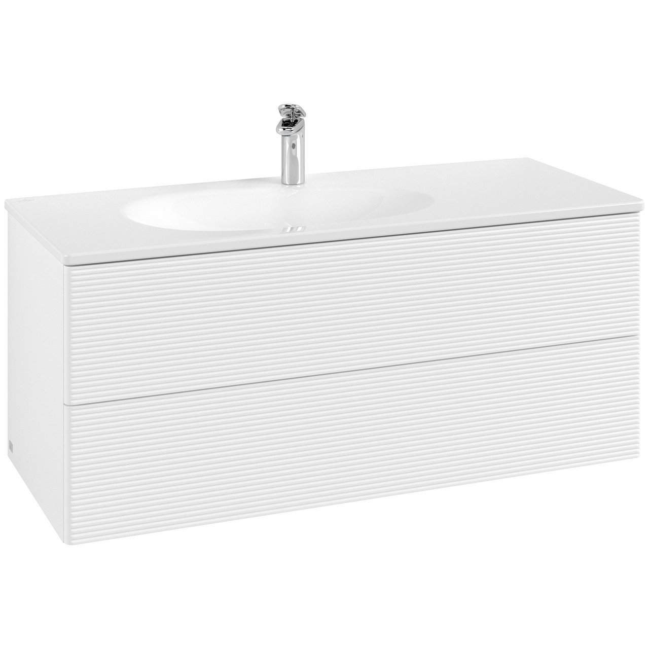 V&B ANTAO SERVANTSKAP 2 SKUFFER RILLET 1188X504X492 VENSTRE MATT HVIT V&B ANTAO SERVANTSKAP 2 SKUFFER RILLET 1188X504X492 VENSTRE MATT HVIT