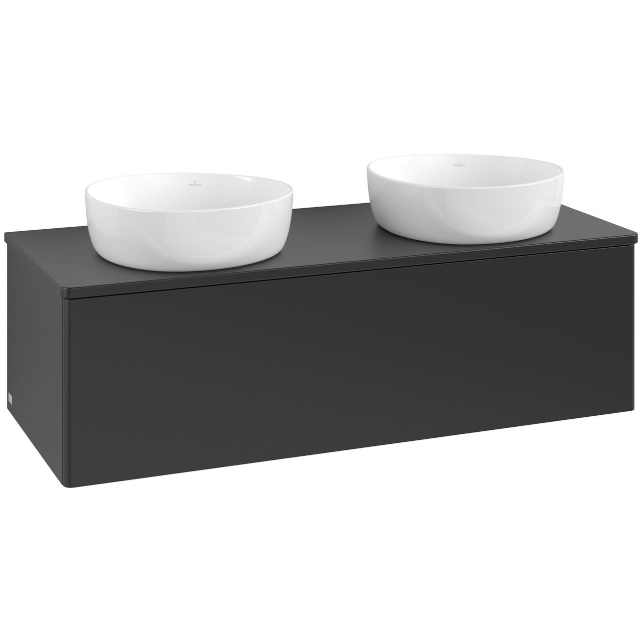 V&B ANTAO SERVANTSKAP 1 SKUFF GLATT 1200X360X500 FOR 2 SERV. U/KRANHULL MATT SORT V&B ANTAO SERVANTSKAP 1 SKUFF GLATT 1200X360X500 FOR 2 SERV. U/KRANHULL MATT SORT