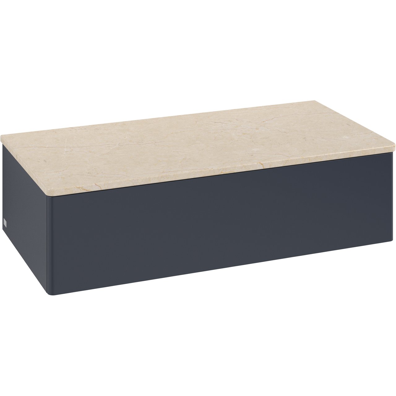 V&B ANTAO SIDESKAP 1 SKUFF GLATT 1000X268X500 BLÅ/CRÉME