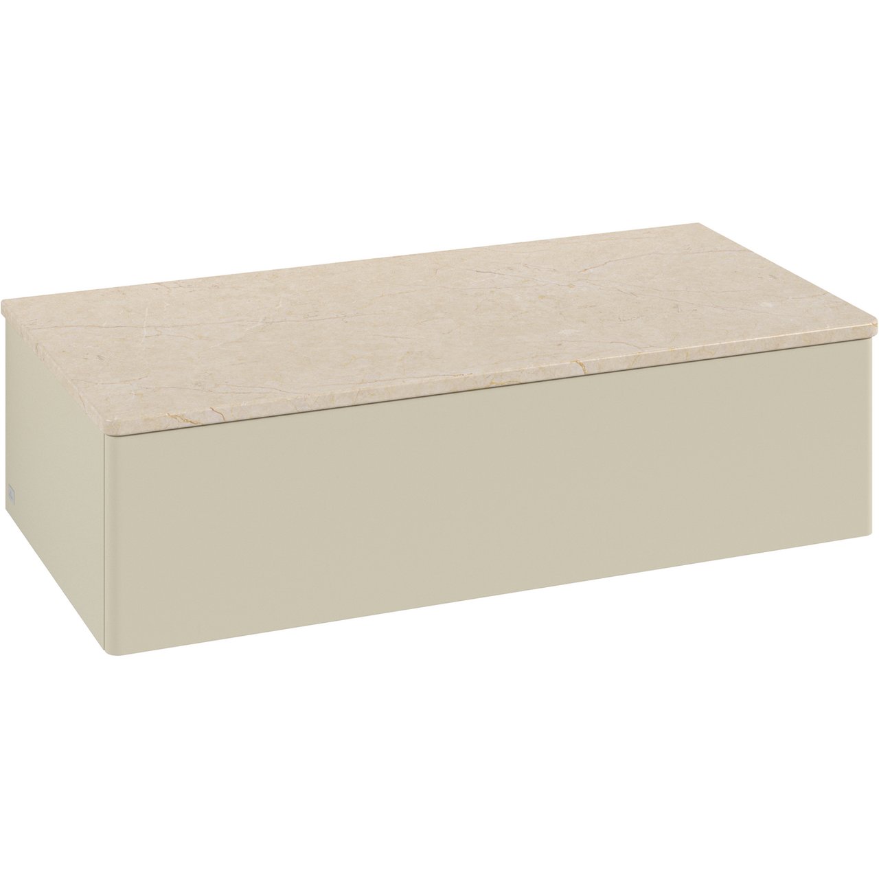 V&B ANTAO SIDESKAP 1 SKUFF GLATT 1000X268X500 SILKEGRÅ/CRÉME