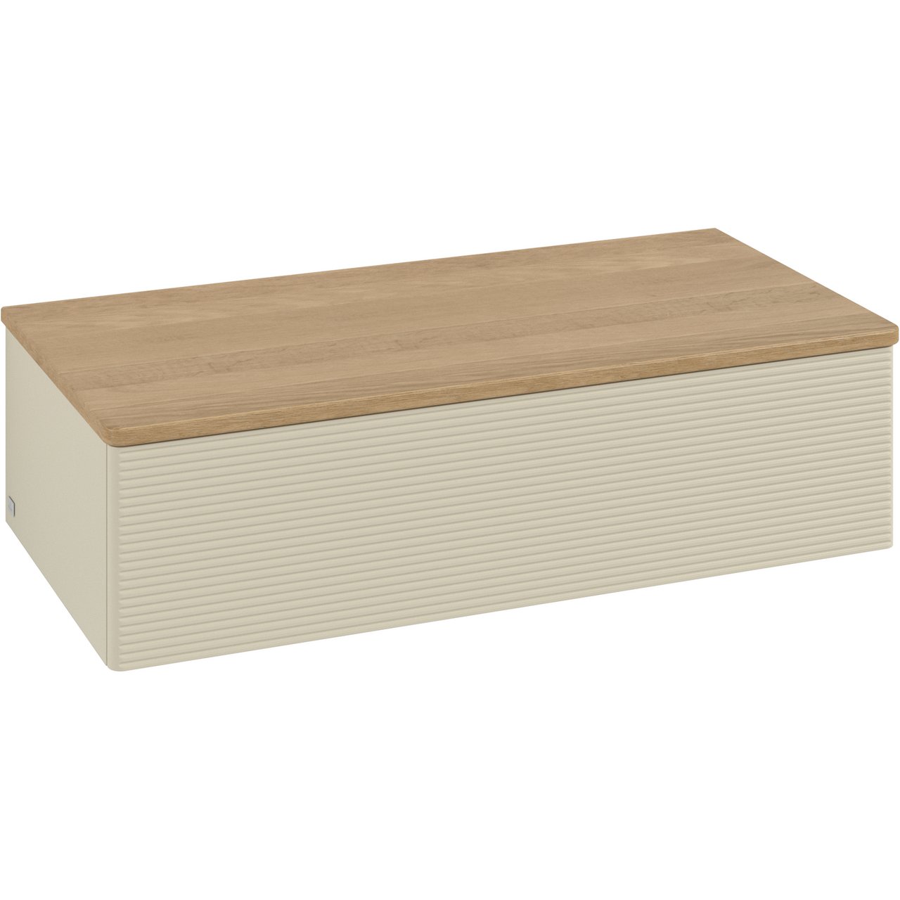 V&B ANTAO SIDESKAP 1 SKUFF RILLET 1000X268X500 SILKEGRÅ/EIK