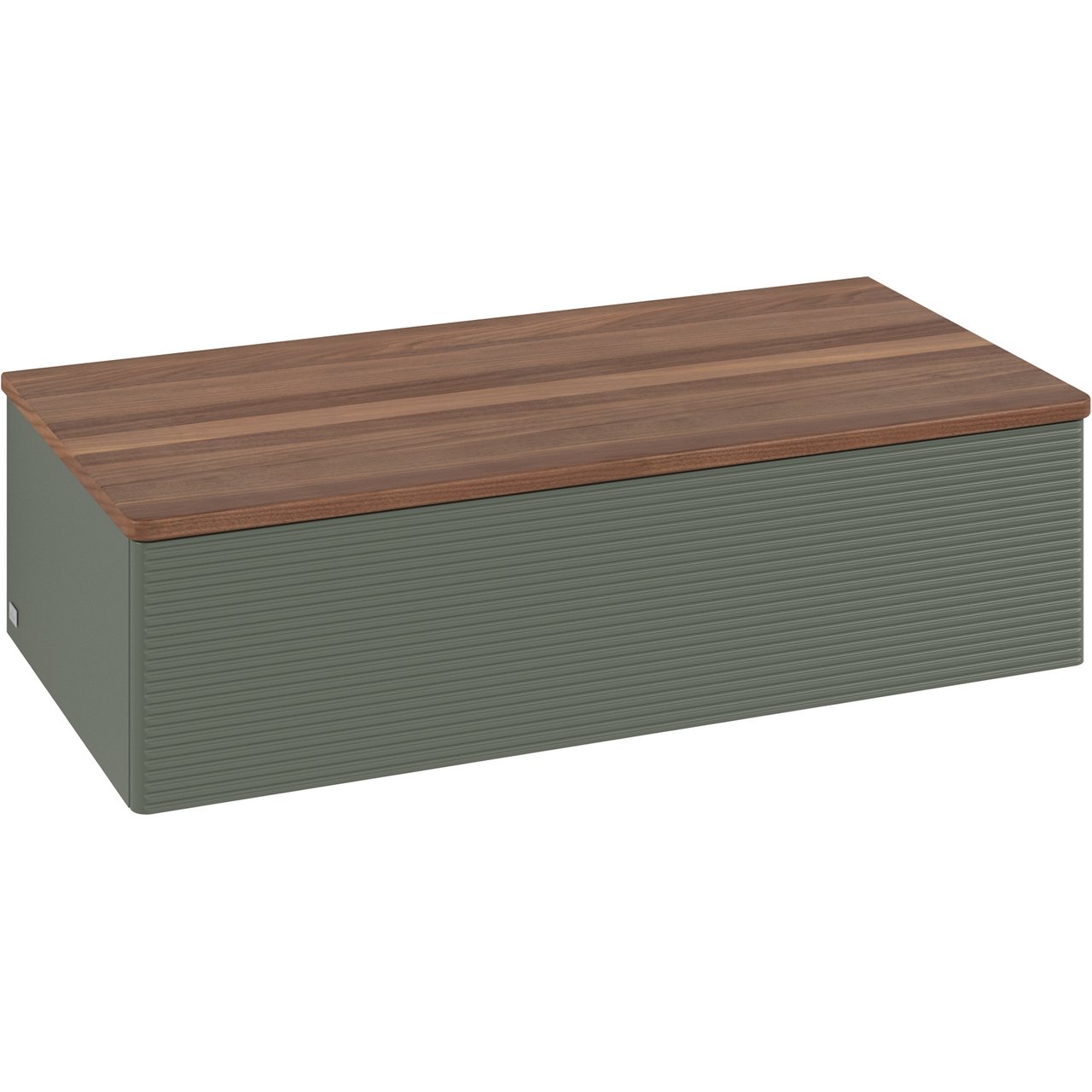 V&B ANTAO SIDESKAP 1 SKUFF RILLET 1000X268X500 GRØNN/VALNØTT